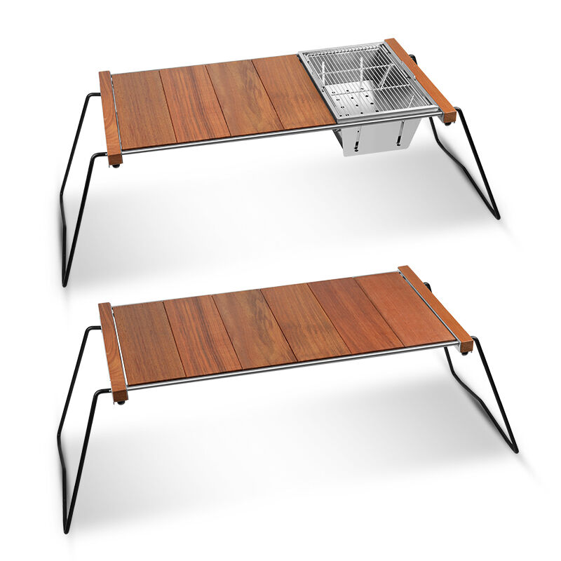 Kinggear Stainless Steel Lightweight Foldable Camping Table BBQ IGT Table for Outdoor Use