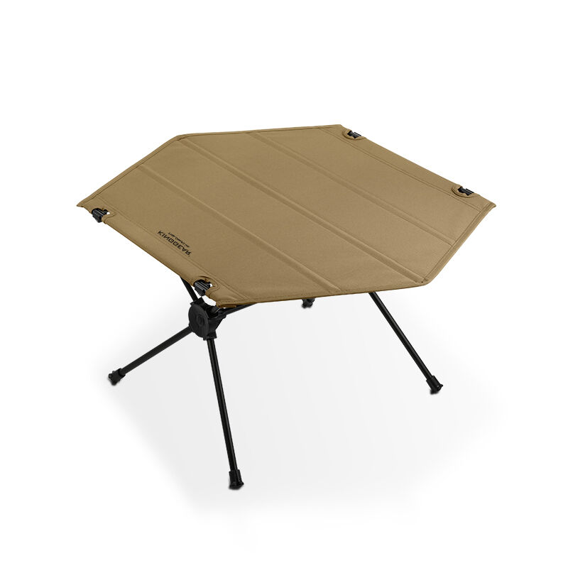 Kinggear Outdoor Lightweight Portable Aluminum Frame Folding Camping Table with Net Pocket