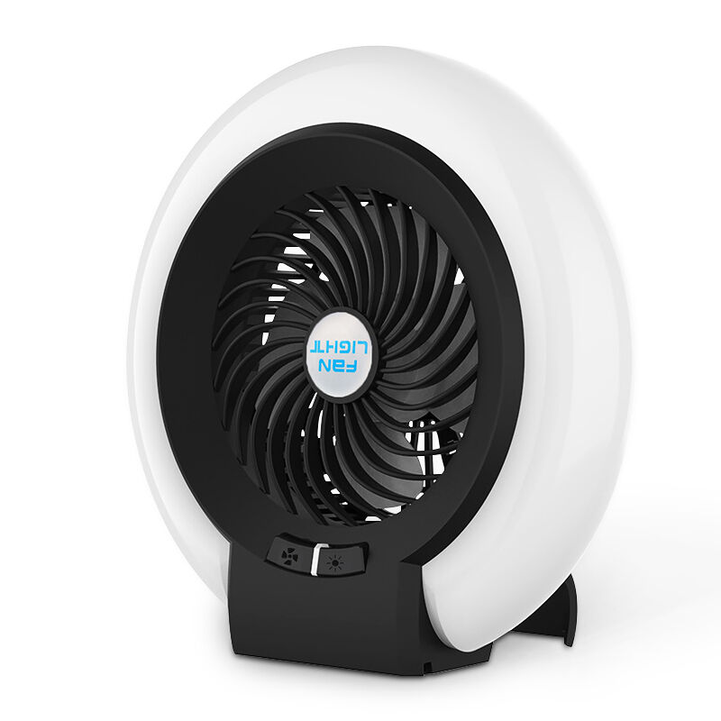 Outdoor Hiking Portable Rechargeable USB Fan with 2-in-1 LED Light for Camping and Tents