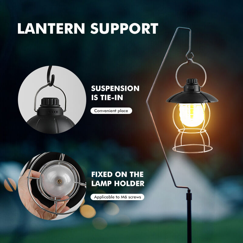Rechargeable Portable LED Camping Light with 750 Hours Lifespan for Outdoor Use