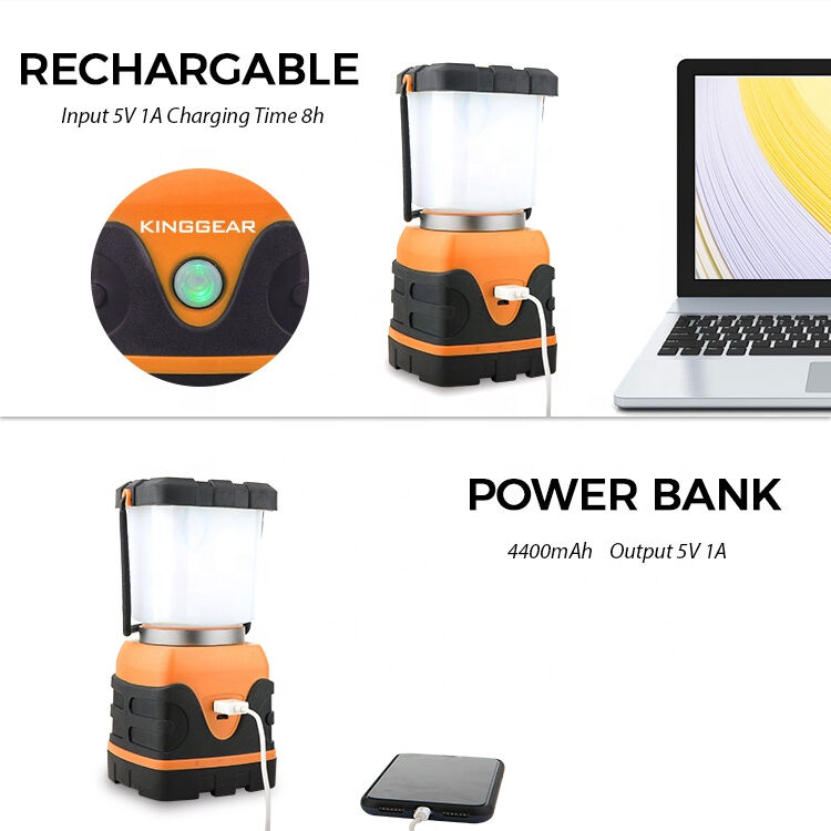 1000 Lumen USB Rechargeable LED Camping Lantern with 4 Light Modes and Portable Design