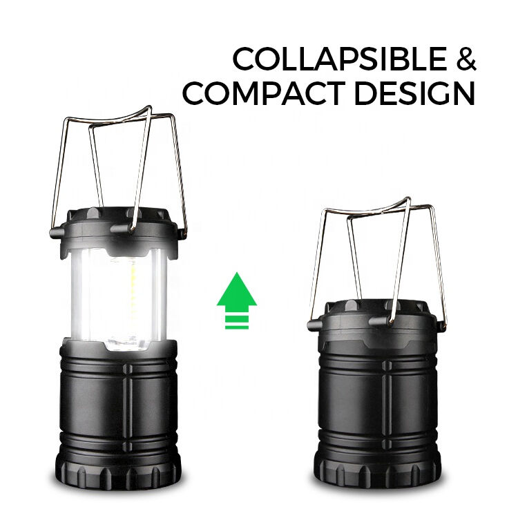 350 Lumen Telescopic Cob LED Solar Camping Lantern with Customized Logo and USB Charger