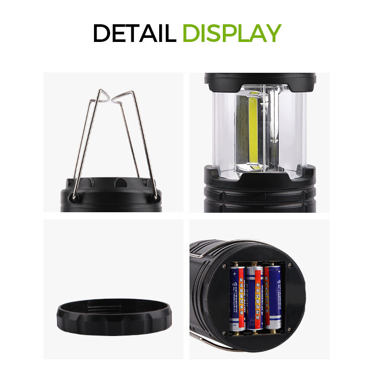 350 Lumen Telescopic Cob LED Solar Camping Lantern with Customized Logo and USB Charger