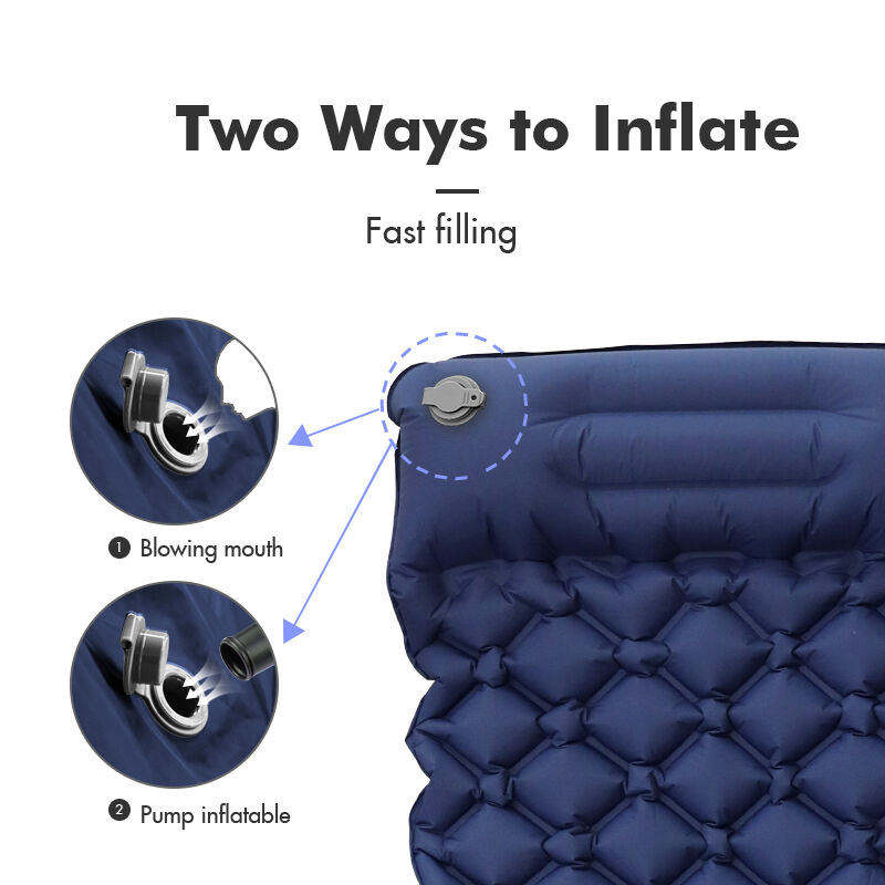 Kinggear TPU Padding Camping Sleeping Pad 190×58×6cm Size 480g Lightweight Inflatable Mat for Outdoor