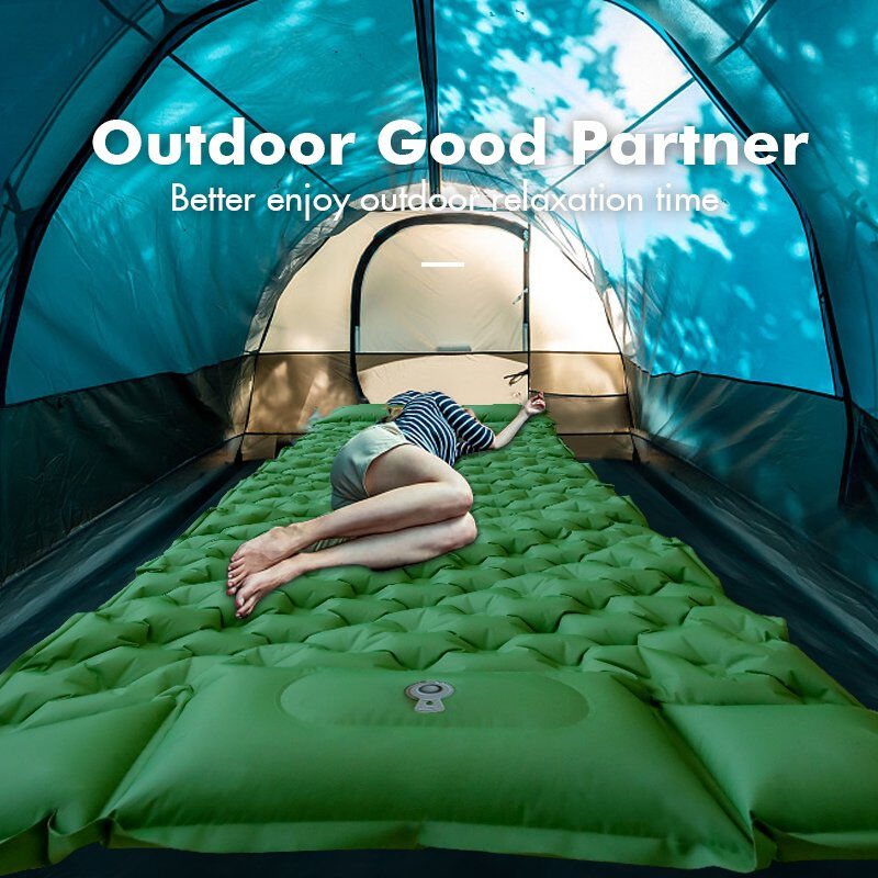 Kinggear 40D Nylon+TPU Inflatable Camping Sleeping Pad with 190×62×6cm Size and Waterproof Design