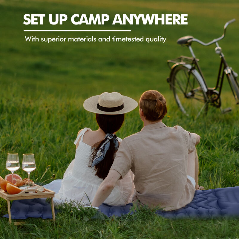 Ultralight 860g Camping Sleeping Pad with 8cm Thickness and 75D Chunya Textile TPU Inflatable Camping Mat