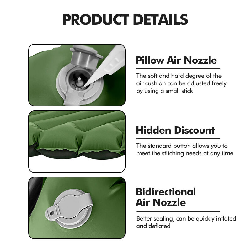 KingGear 2 Person Camping Pad with Built-in Foot Pump and 9cm Thickness Inflatable Sleeping Mat