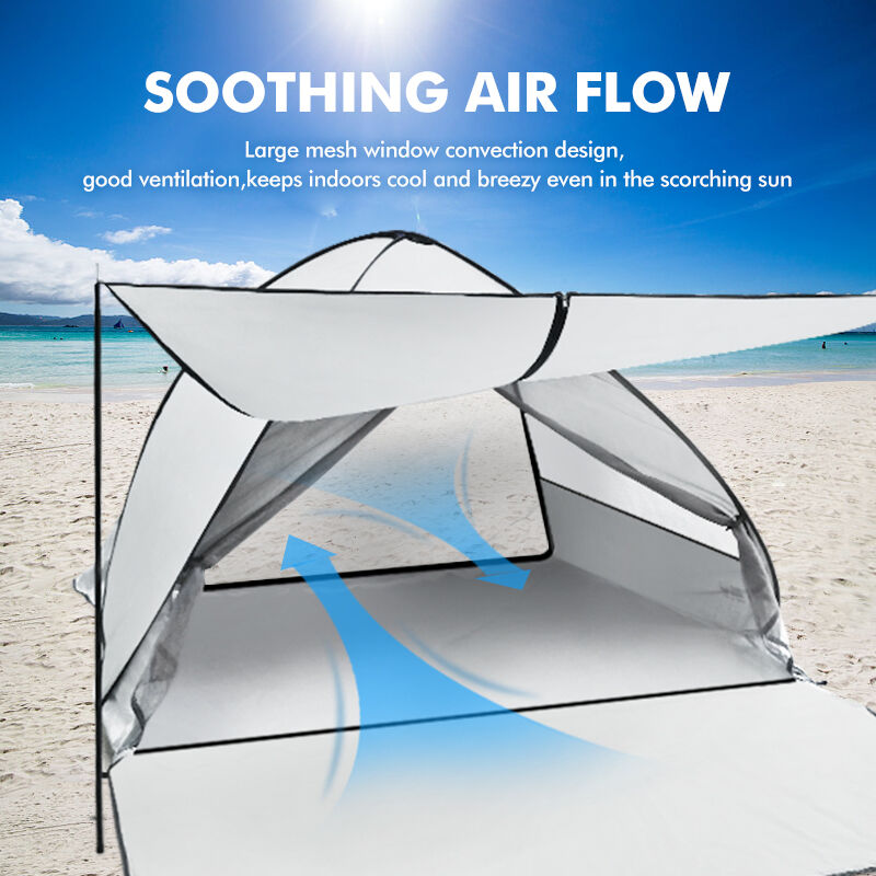 Waterproof UV 50+ Beach Tent with Customized Logo - Portable Camping Tent and Sun Shelter