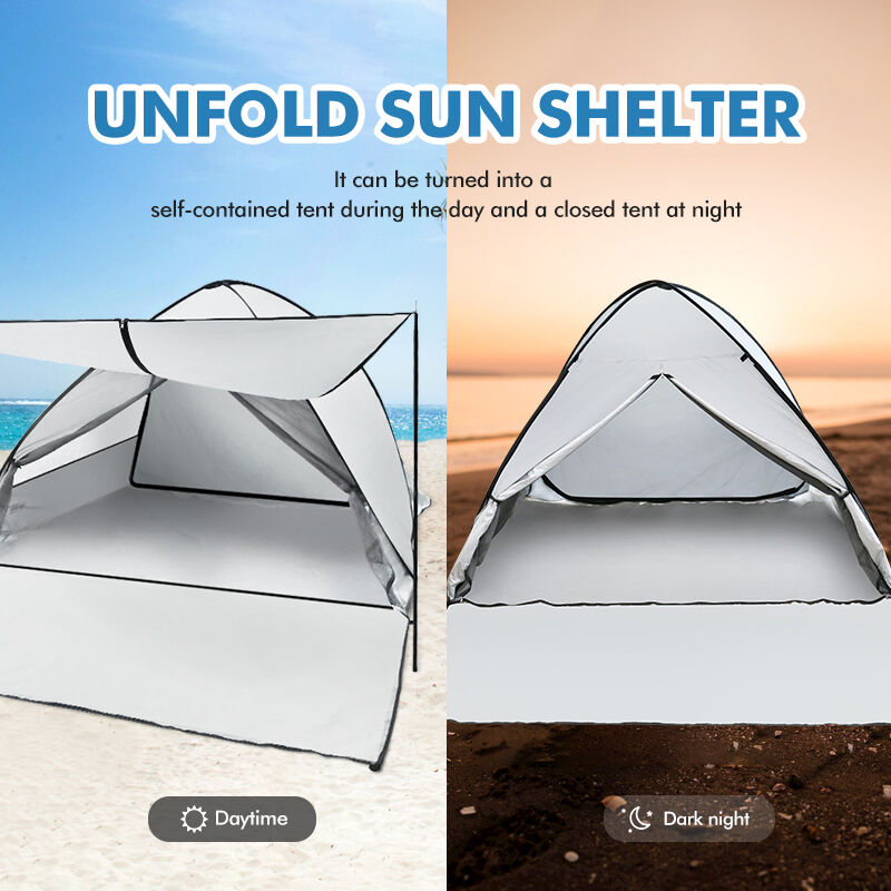 Waterproof UV 50+ Beach Tent with Customized Logo - Portable Camping Tent and Sun Shelter