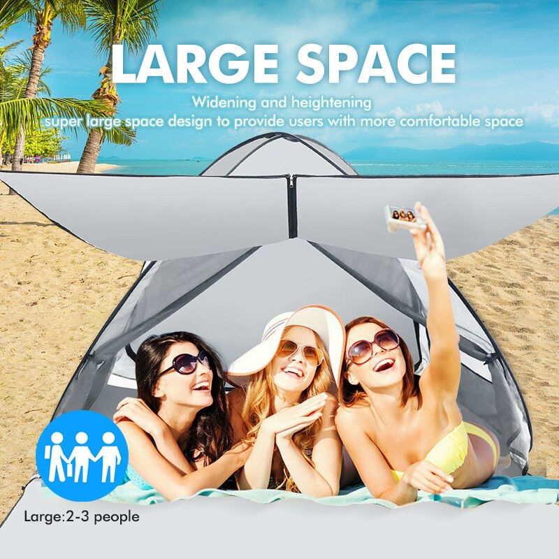 Waterproof UV 50+ Beach Tent with Customized Logo - Portable Camping Tent and Sun Shelter