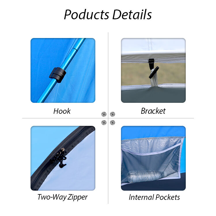 Lightweight Easy Setup Waterproof Camping Tent for 2-3 Person Beach Tent with UV Sun Shade