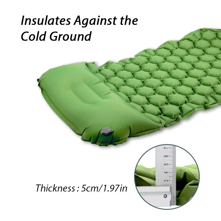 Kinggear Ultralight Camping Sleeping Pad - 480g Lightweight, 5cm Thickness, 40D Nylon+TPU Inflatable Mat