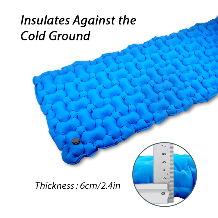 Kinggear Outdoor Waterproof Ultralight Inflatable Sleeping Pad with 6cm Thickness for Camping