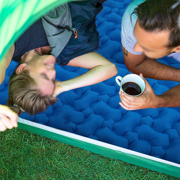 Kinggear Outdoor Waterproof Ultralight Inflatable Sleeping Pad with 6cm Thickness for Camping