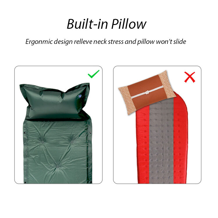 Kinggear Portable Foldable PVC Coated Camping Mat with Customized Design Self-Inflating Mat
