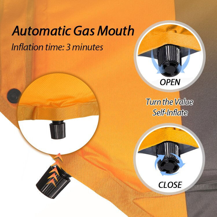 Kinggear Portable 3cm Thickness PU Foam Self Inflating Camping Mat with Customizable Design