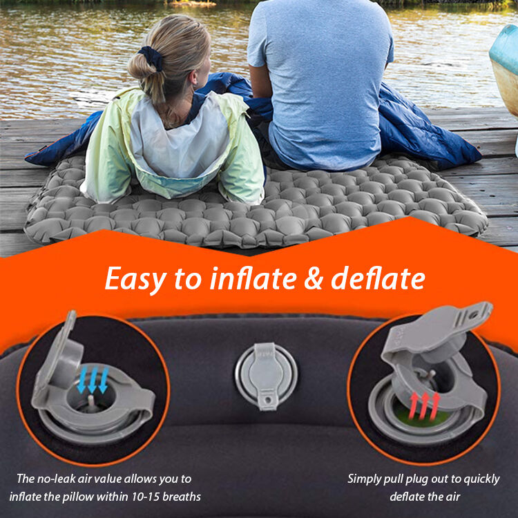 Kinggear Waterproof Double Size Inflatable Sleeping Pad with Customizable Design for Camping