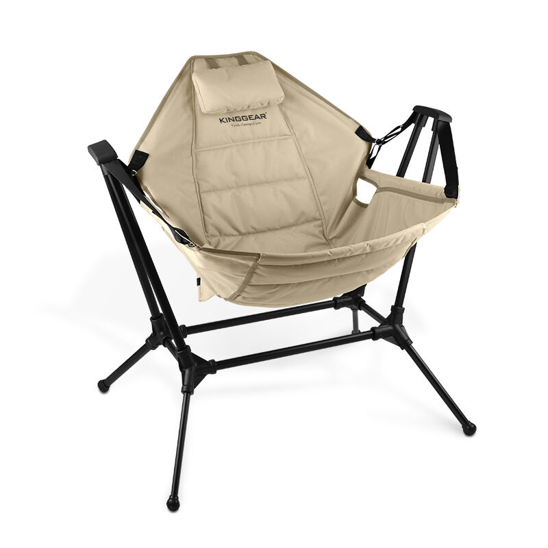 KingGear Outdoor Portable Camping Rocking Chair with Aluminum 7075 Frame and Oxford Cloth Fabric - Customized Logo Available