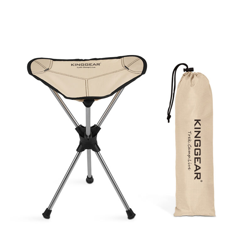 Kinggear Compact Lightweight Folding Camping Stool with 150kg Load Bearing and Foldable Design for Outdoor Use