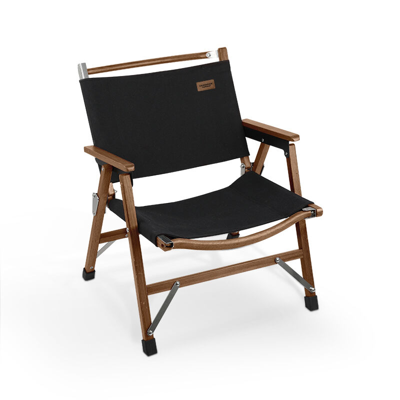 KingGear Teak Beech Wood Camping Chair Lightweight 3.8kg Folding Kermit Chair with Customized Logo