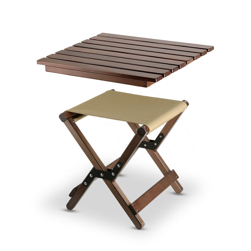 Portable Beech Wood Folding Chair with Custom Logo and Foldable Design for Outdoor Camping