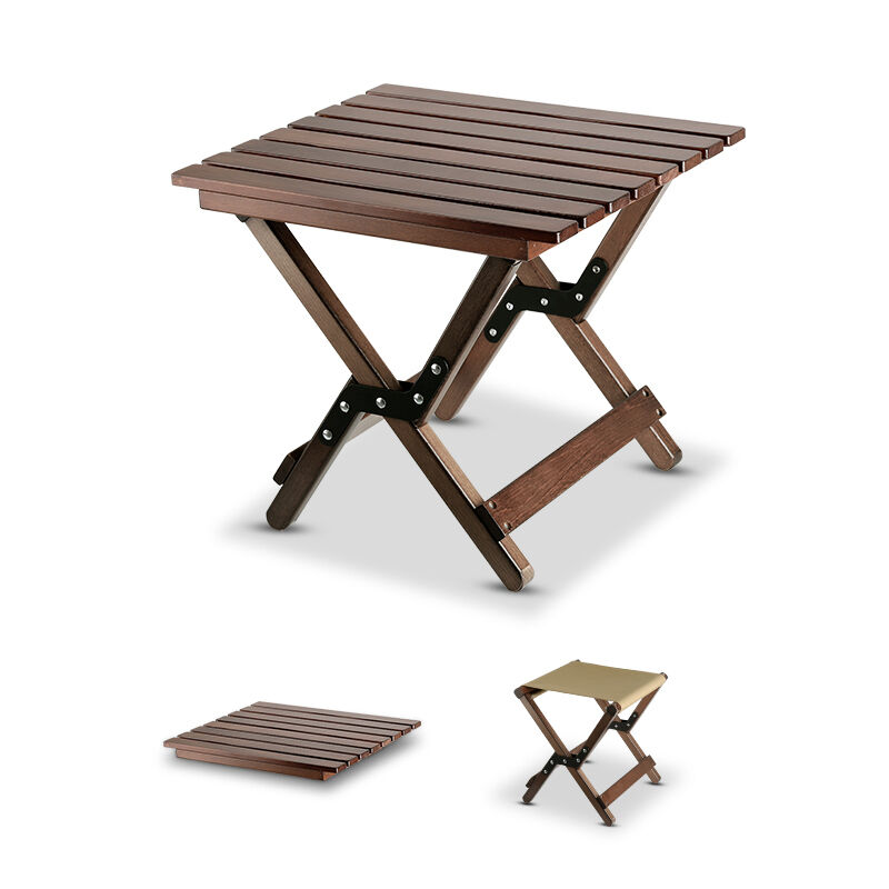 Portable Beech Wood Folding Chair with Custom Logo and Foldable Design for Outdoor Camping