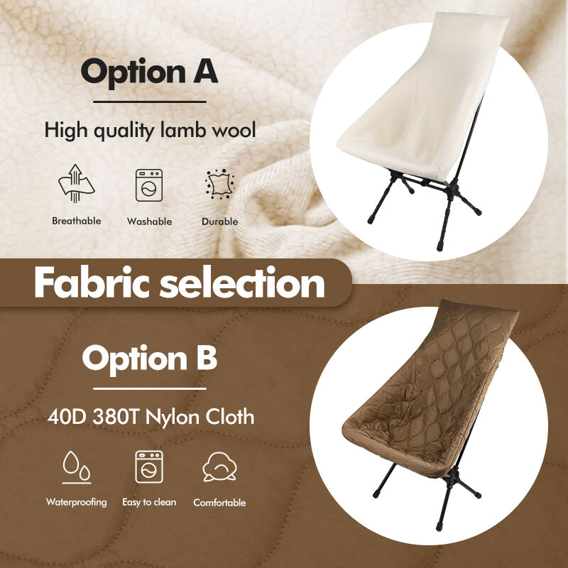 Portable Eco-friendly 40D 380T NIG/Berber Fleece Camping Chair Cover and Folding Chair Cover for Outdoor Use