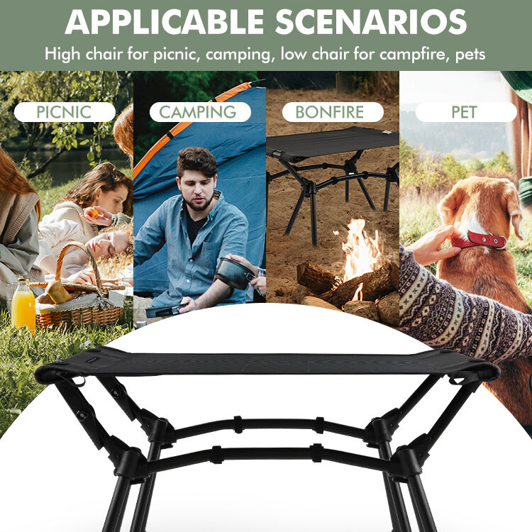 Lightweight 1050g Camping Chair with 120KG Load Bearing and Customized Logo for Outdoor Use