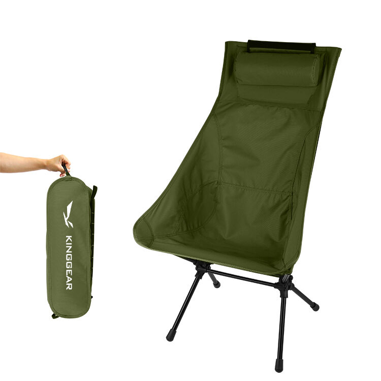 Kinggear Heavy Duty 150kg Load Bearing Camping Chair with 7075 Aluminum Frame and Foldable Design