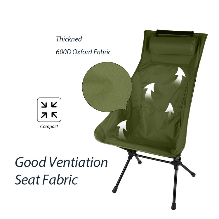 Kinggear Heavy Duty 150kg Load Bearing Camping Chair with 7075 Aluminum Frame and Foldable Design