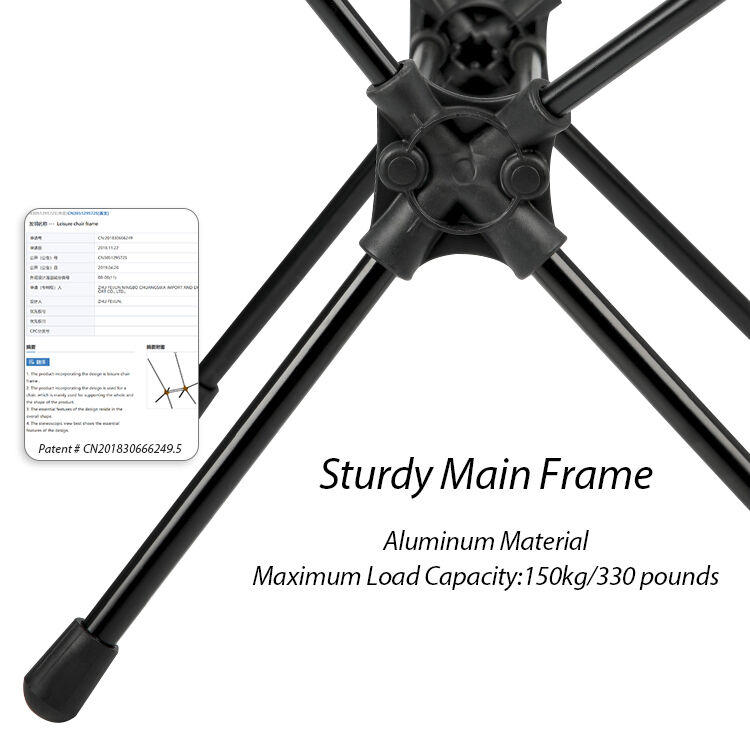 Kinggear Heavy Duty 150kg Load Bearing Camping Chair with 7075 Aluminum Frame and Foldable Design