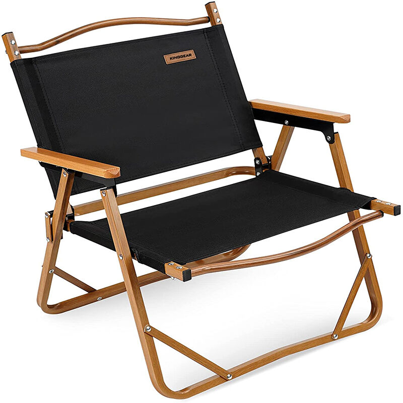 Custom Logo Foldable Kermit Chair with Wood Grain Aluminum Frame and 600D Oxford Cloth for 150kg/240kg Load Bearing