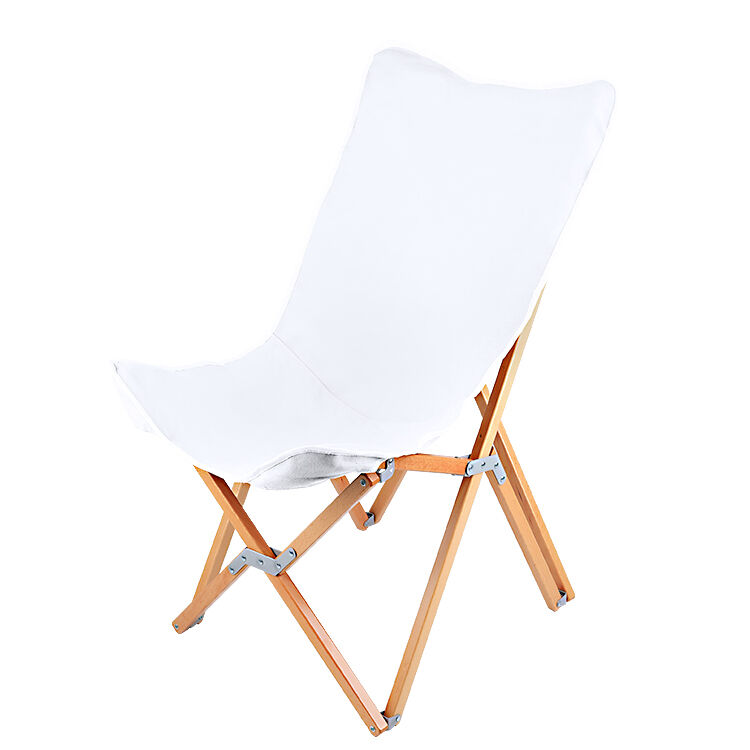 Beech Wood Frame Folding Camping Chair with 120kg Load Bearing and 16A Canvas Fabric