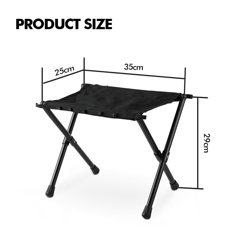 Kinggear 550g Weight Mini Camp Stool with 80kg Load Bearing and Aluminum Frame for Outdoor Camping