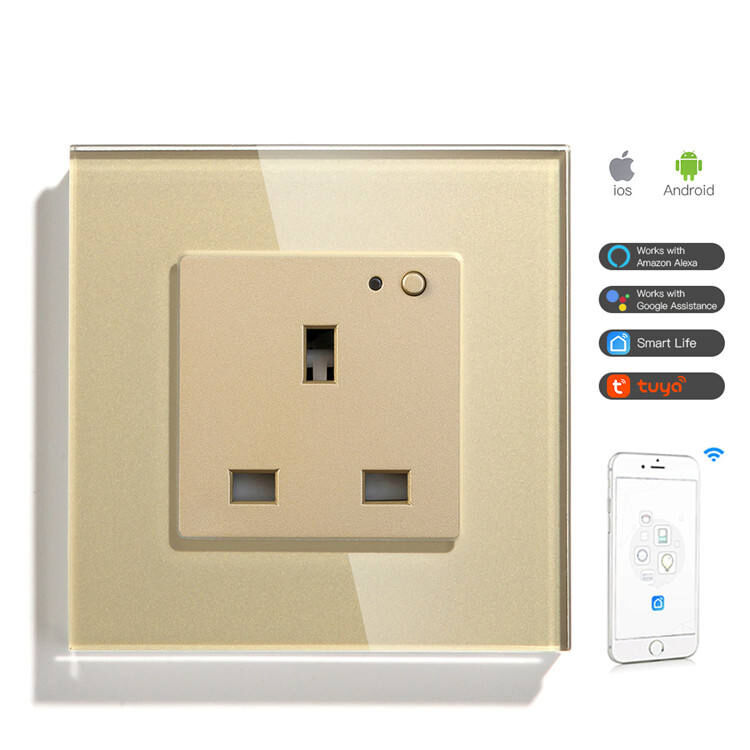16A Rated Current Smart Socket with Flame Retardant PC Plastic and Wi-Fi 2.4GHz Connectivity