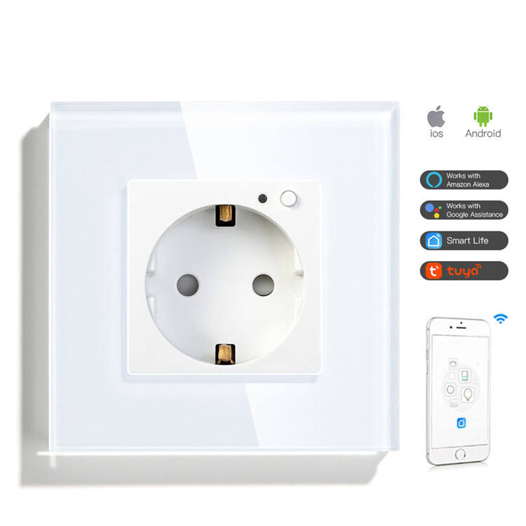 Mvava 16A Max Current Smart Socket WiFi Outlet with Tuya App Remote Control and WiFi 2.4GHz for Smart Home
