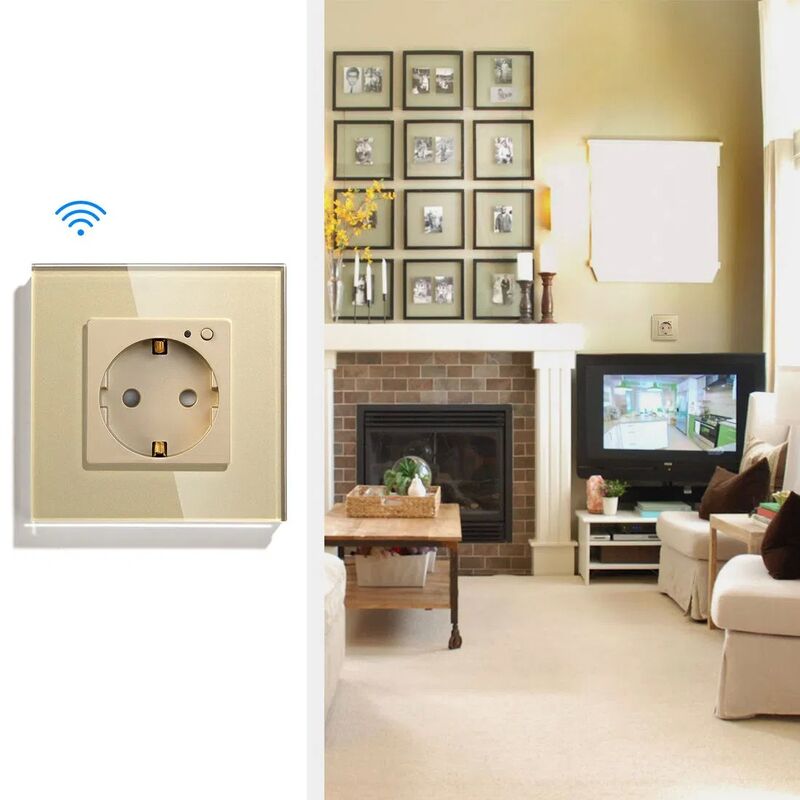 Smart Wall Socket with Tuya Technology and 16A Rated Current Compliant with EU Standards