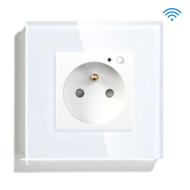 16A Rated Current Smart Socket with Wi-Fi 2.4GHz and Flame Retardant PC Plastic WiFi Outlet