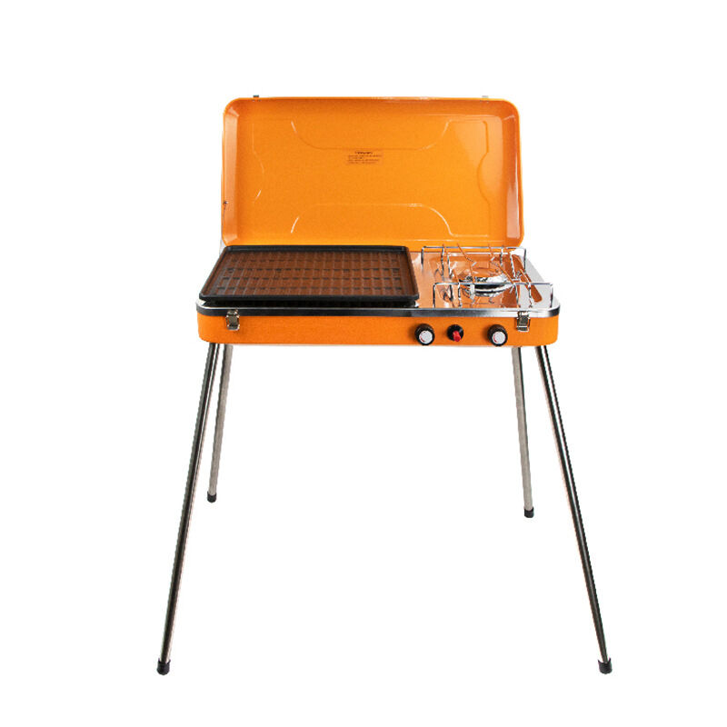 Kinggear Foldable Portable BBQ Grill with Adjustable Height for Outdoor Camping and Picnic