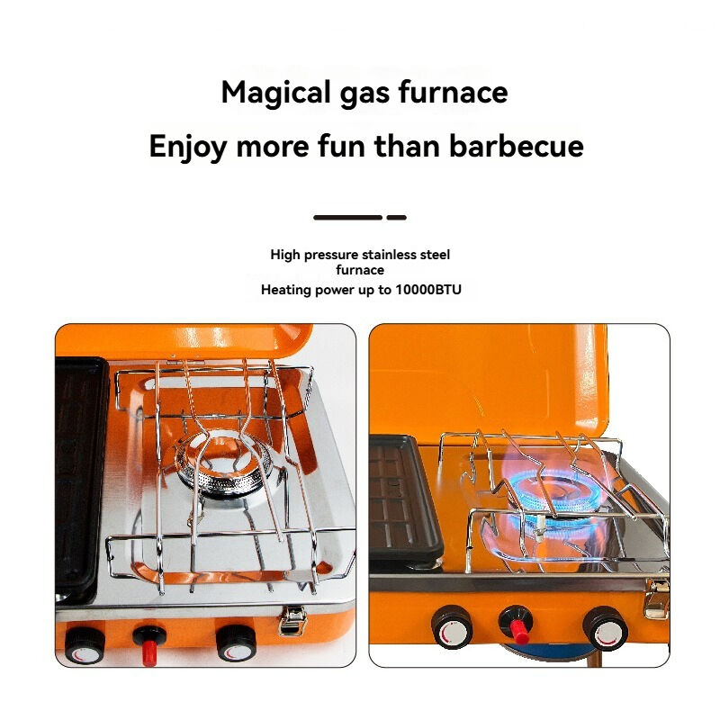 Kinggear Foldable Portable BBQ Grill with Adjustable Height for Outdoor Camping and Picnic