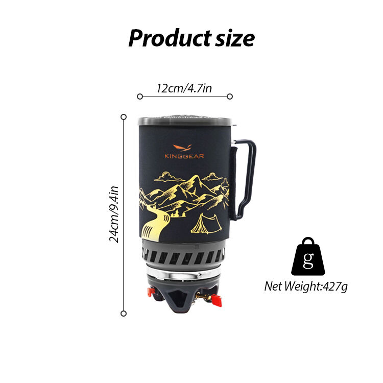 Kinggear Portable Camping Stove with 1000W Power and Flame Retardant ABS for Outdoor Cooking