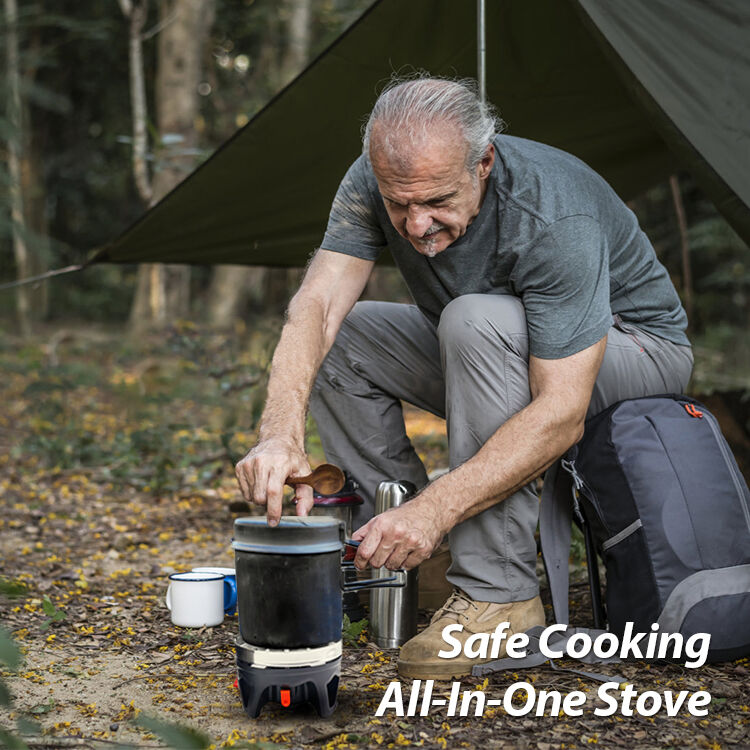 Kinggear Portable Camping Stove with 1000W Power and Flame Retardant ABS for Outdoor Cooking
