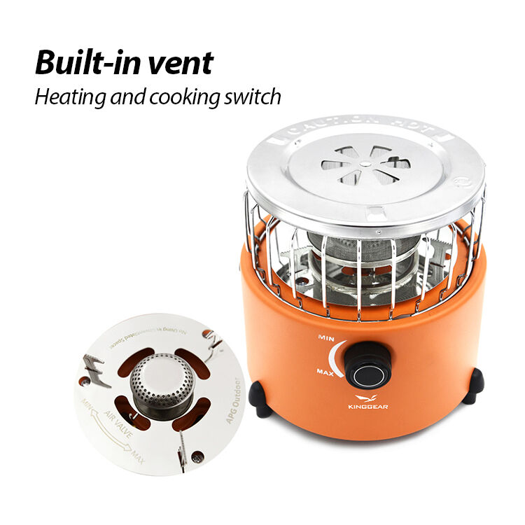 Kinggear 2000W Portable Stainless Steel Camping Stove and Gas Heater for Outdoor Cooking