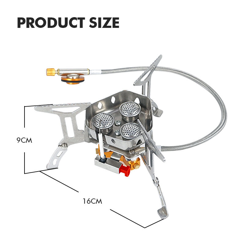 Stainless Steel 3500W Mini Camping Gas Stove - 280g Ultra Lightweight Portable Stove for Backpacking
