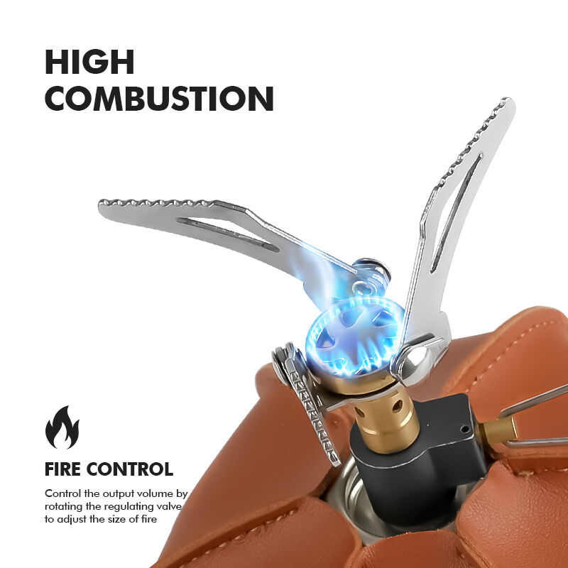 3000W Stainless Steel Mini Camping Gas Stove - Ultra Lightweight 50g Portable Gas Stove