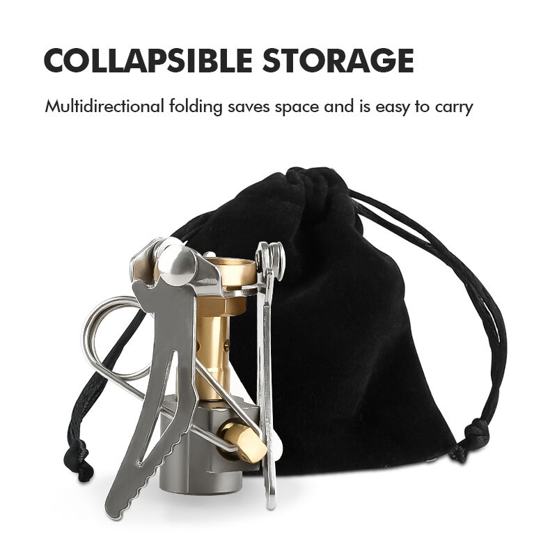 3000W Stainless Steel Mini Camping Gas Stove - Ultra Lightweight 50g Portable Gas Stove