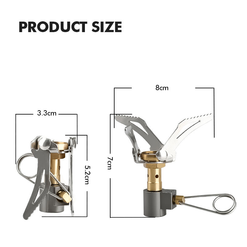 3000W Stainless Steel Mini Camping Gas Stove - Ultra Lightweight 50g Portable Gas Stove