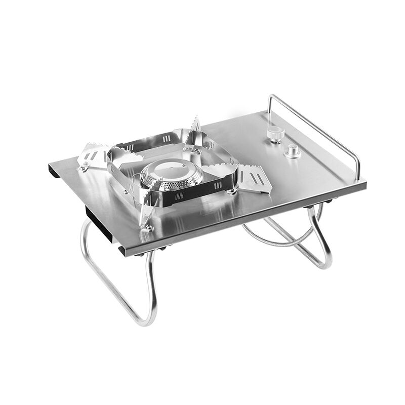 304 Stainless Steel Foldable Portable Gas Stove - 2.2kg Lightweight Camping Stove for Outdoor Cooking