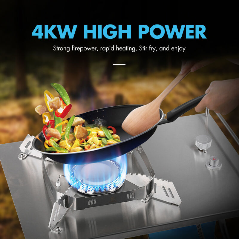 304 Stainless Steel Foldable Portable Gas Stove - 2.2kg Lightweight Camping Stove for Outdoor Cooking