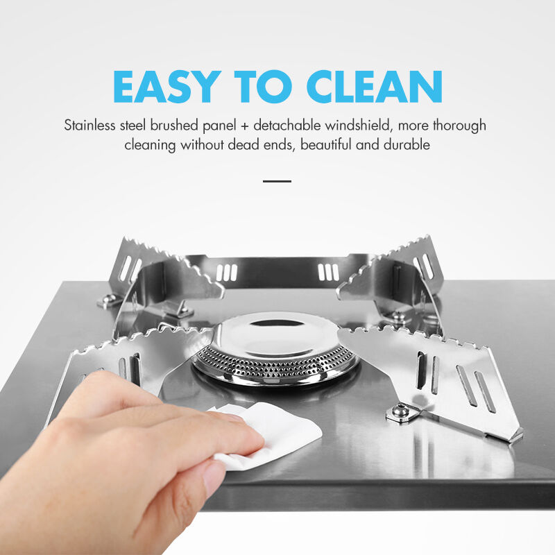 304 Stainless Steel Foldable Portable Gas Stove - 2.2kg Lightweight Camping Stove for Outdoor Cooking